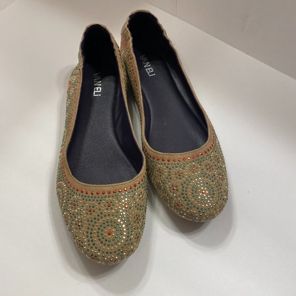Vaneli Rhinestone Embellished Flats Sz 8.5 - Picture 3 of 5